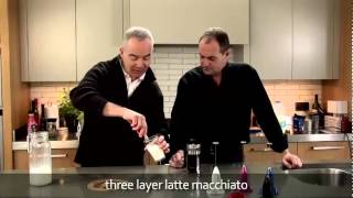 aerolatte  milk frother makes three layer caffè latte macchiato [upl. by Morey626]