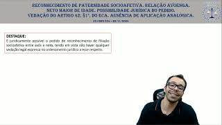 STJ INFO 834 paternidade socioafetiva e adoção [upl. by Higginbotham]