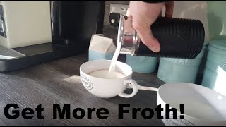 How to Get More Froth from Your Nespresso Coffee Aeroccino  Nespresso tips and help [upl. by Sezen]