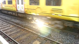 Merseyrail 507 009 making arcs at Birkdale station [upl. by Izmar238]